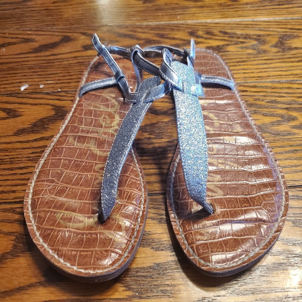 Sam Edelman silver glitter  sandals size 8.5
